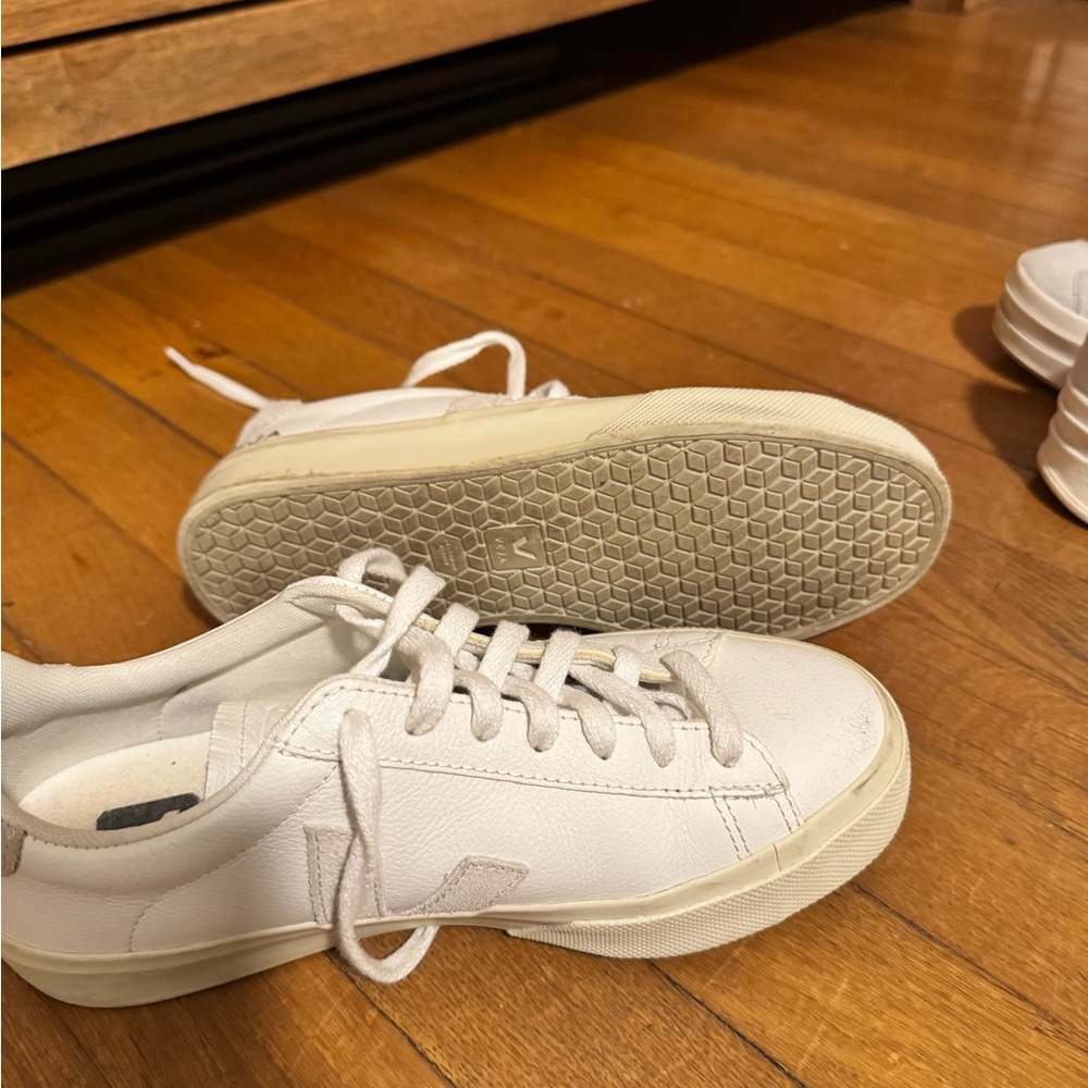 Veja White Leather Sneakers